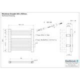 Eastbrook Ladder Rails Eastbrook Wendover Straight Heated Towel Rail in Anthracite