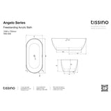 Tissino Modern Freestanding Bath Tissino Angelo Acrylic Freestanding Bath