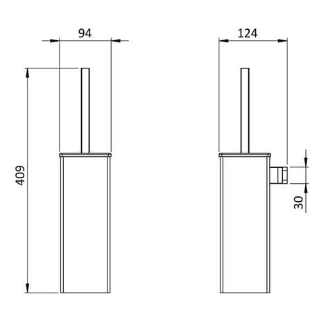 Crosswater Toilet Brush Holder Crosswater Rotar Toilet Brush and Holder