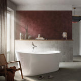 Roca Modern Freestanding Bath Roca Maui Round Freestanding Stonex® Bath with Click-Clack Waste