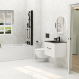 Imex Wall Mounted Vanity Unit Imex Croma Wall Mounted Single Drawer 500mm Vanity Unit with 1 Tap Hole Basin