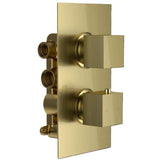 Aquarius Bathrooms Concealed Shower Set Aquarius RainLux Square 2 Outlet Shower Bundle