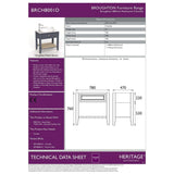 Heritage Floor Standing Vanity Unit Heritage Broughton Washstand with Laminate Worktop