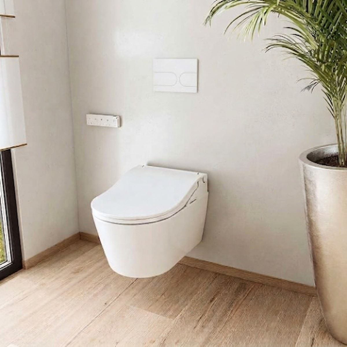 Toto Smart Toilet Toto RW Wall Hung Rimless Washlet® Smart Toilet Complete Auto Flush Pack