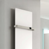 Reina Radiator Towel Hanger Reina Slimline Vertical Towel Bar in Chrome