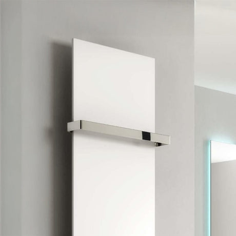 Reina Radiator Towel Hanger Reina Slimline Vertical Towel Bar in Chrome