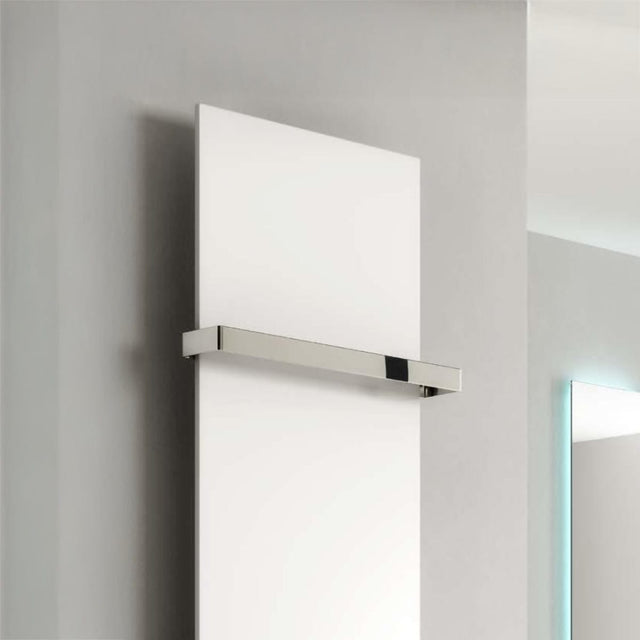 Reina Radiator Towel Hanger Reina Slimline Vertical Towel Bar in Chrome