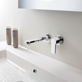 Crosswater Wall Mounted Basin Tap Crosswater Wisp 2 Hole Wall Mounted Basin Mixer Tap in Chrome