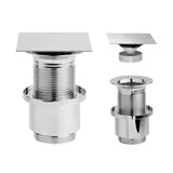 Crosswater Basin Waste Crosswater Square Click Clack Unslotted Basin Waste in Chrome
