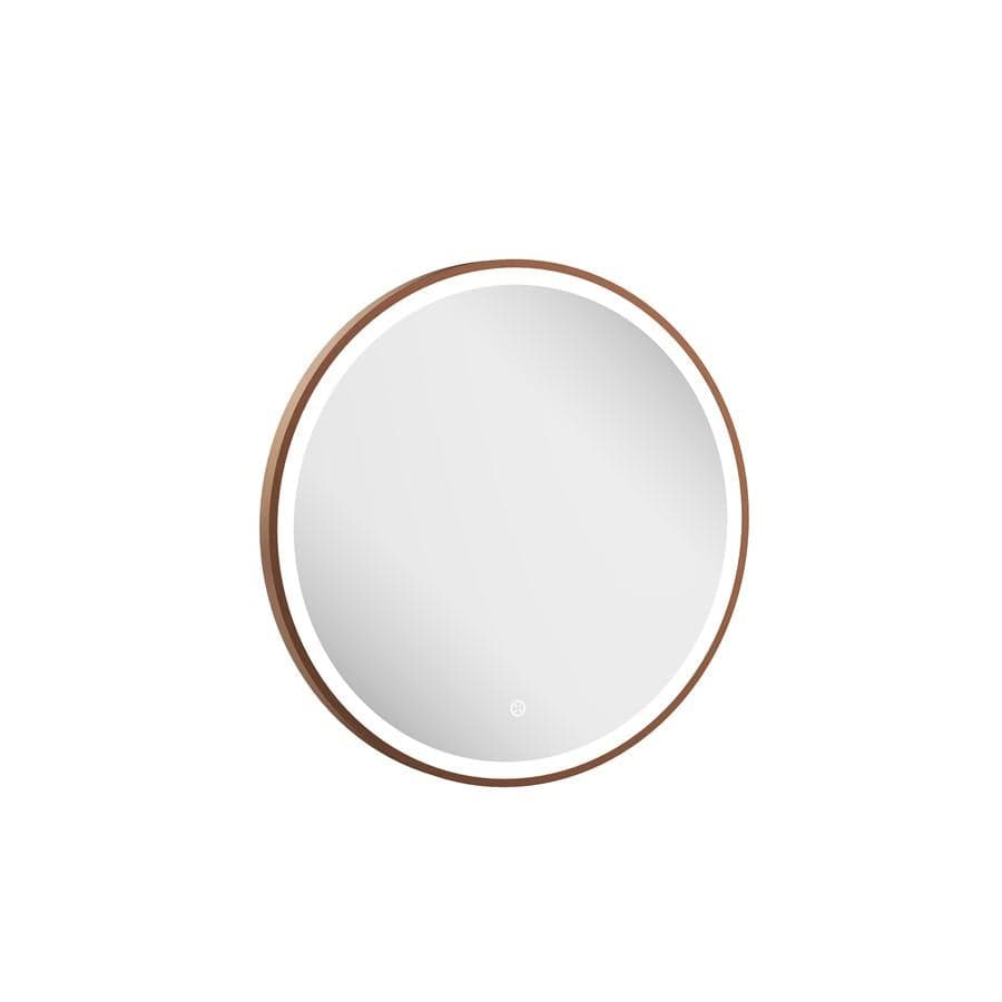 Crosswater Illuminated Mirror 600mm / Brushed Bronze Crosswater Infinity Round Framed LED Illuminated Mirror
