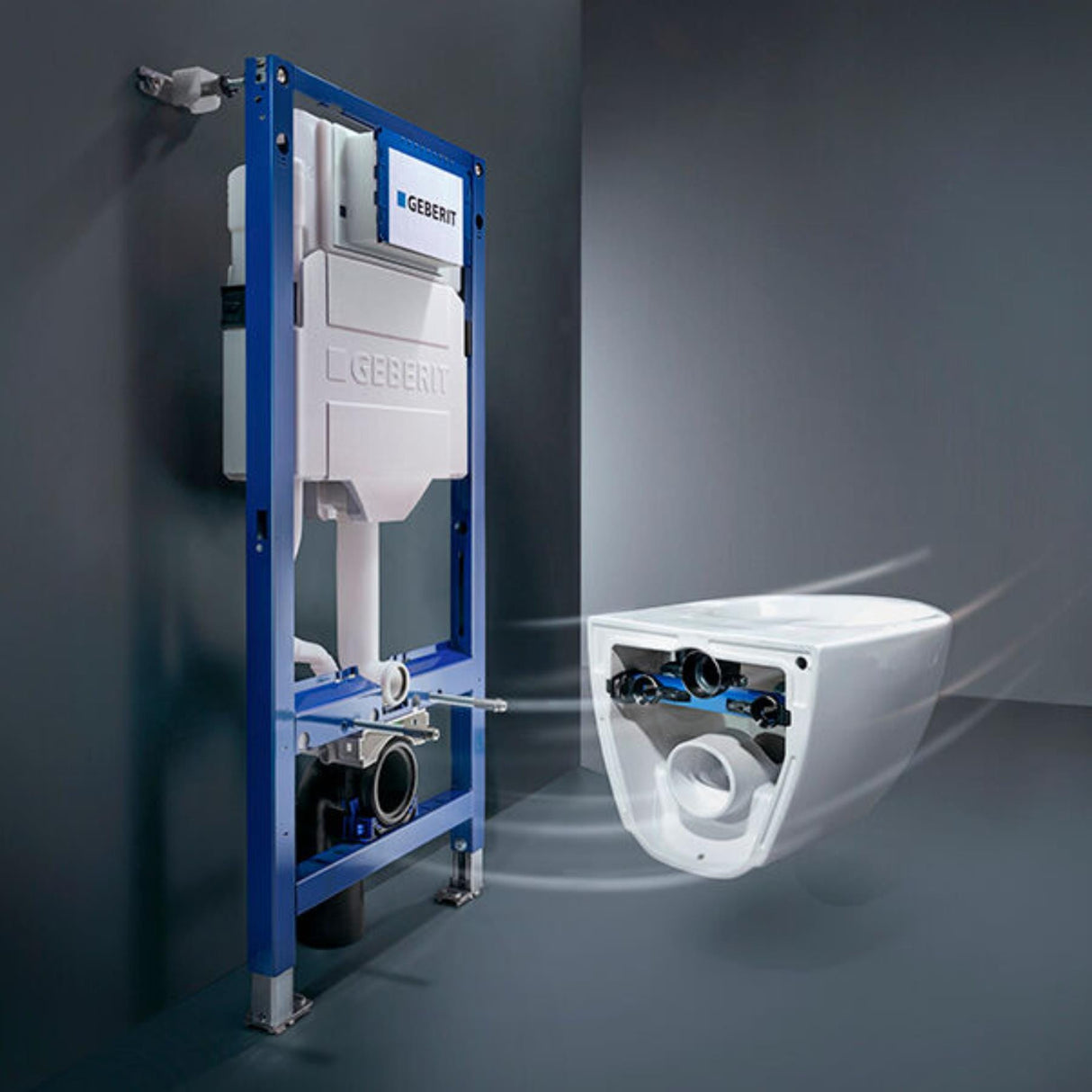 Geberit Wall Hung WC Frame Geberit Duofix Element Sigma Wall Hung Cistern and Frame with Conduit Pipe 1120mm