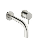 Crosswater Wall Mounted Basin Tap Brushed Stainless Steel Crosswater Mpro 2 Hole Wall Mounted Basin Mixer Tap