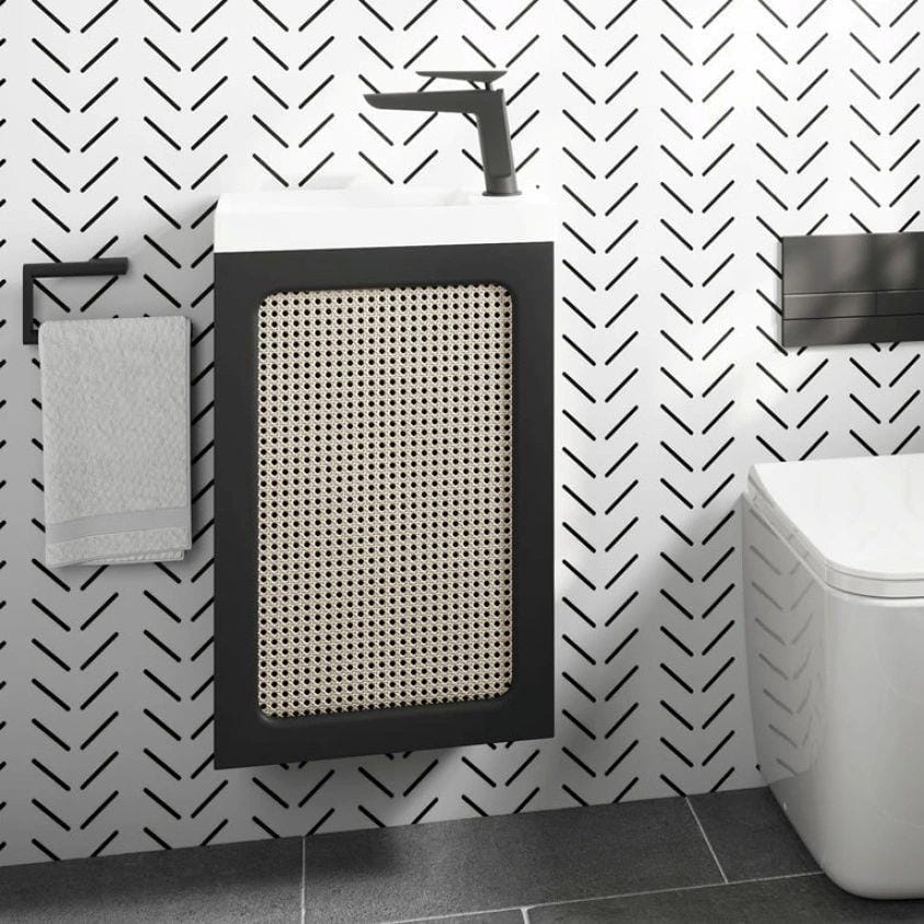 Crosswater Cloakroom Vanity Unit Crosswater Alo Single Door Wall Mounted 400mm Cloakroom Vanity Unit with Basin