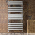 Eastbrook Eastbrook Staverton Tube on Tube Vertical Straight Heated Towel Rail - 1800mm x 600mm in Chrome
