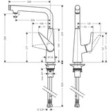 Hansgrohe Kitchen Tap Hansgrohe Talis Select M51 Single Lever Kitchen Mixer Tap 300 in Chrome