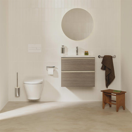 Roca Wall Hung Toilet Roca The Gap Round Compact Wall Hung Rimless Toilet with Soft Close Seat