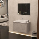 Imex Wall Mounted Vanity Unit Imex Arco Wall Hung 800mm Single Drawer Vanity Unit with Worktop and Inset Basin