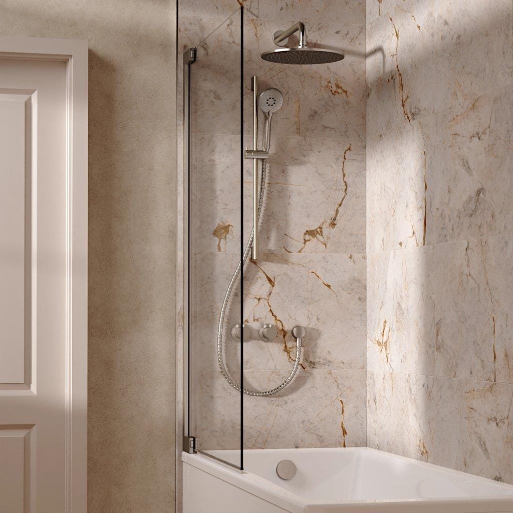 UK Bathroom Store Concealed Shower Set Crosswater Module Shower Set 7 - 3 Outlet with Riser Rail Kit, Overhead Shower and Overflow Bath Filler