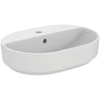 Ideal Standard Countertop Basin i.life O Oval 550mm 1 Tap Hole Countertop Basin in White Gloss