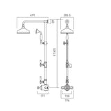 Vado Exposed Shower Set Booth & Co. Axbridge Exposed Shower Valve Set with Rigid Riser, Shower Head and Handset