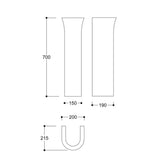 Aquarius Pedestal Basin Aquarius Sequoia 560mm 1 Tap Hole Basin with Pedestal
