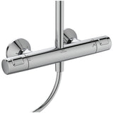 Ideal Standard Exposed Shower Set Ideal Standard Ceratherm T25 Exposed Thermostatic Shower Valve Set with Riser Kit, Showerhead and Handset in Chrome