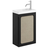 Crosswater Cloakroom Vanity Unit Crosswater Alo Single Door Wall Mounted 400mm Cloakroom Vanity Unit with Basin