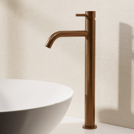 Crosswater Tall Basin Tap Brushed Bronze Crosswater MPRO Deck Mounted Tall Basin Mixer Tap