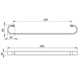 Crosswater Towel Rails and Rings Crosswater Velo Towel Rail