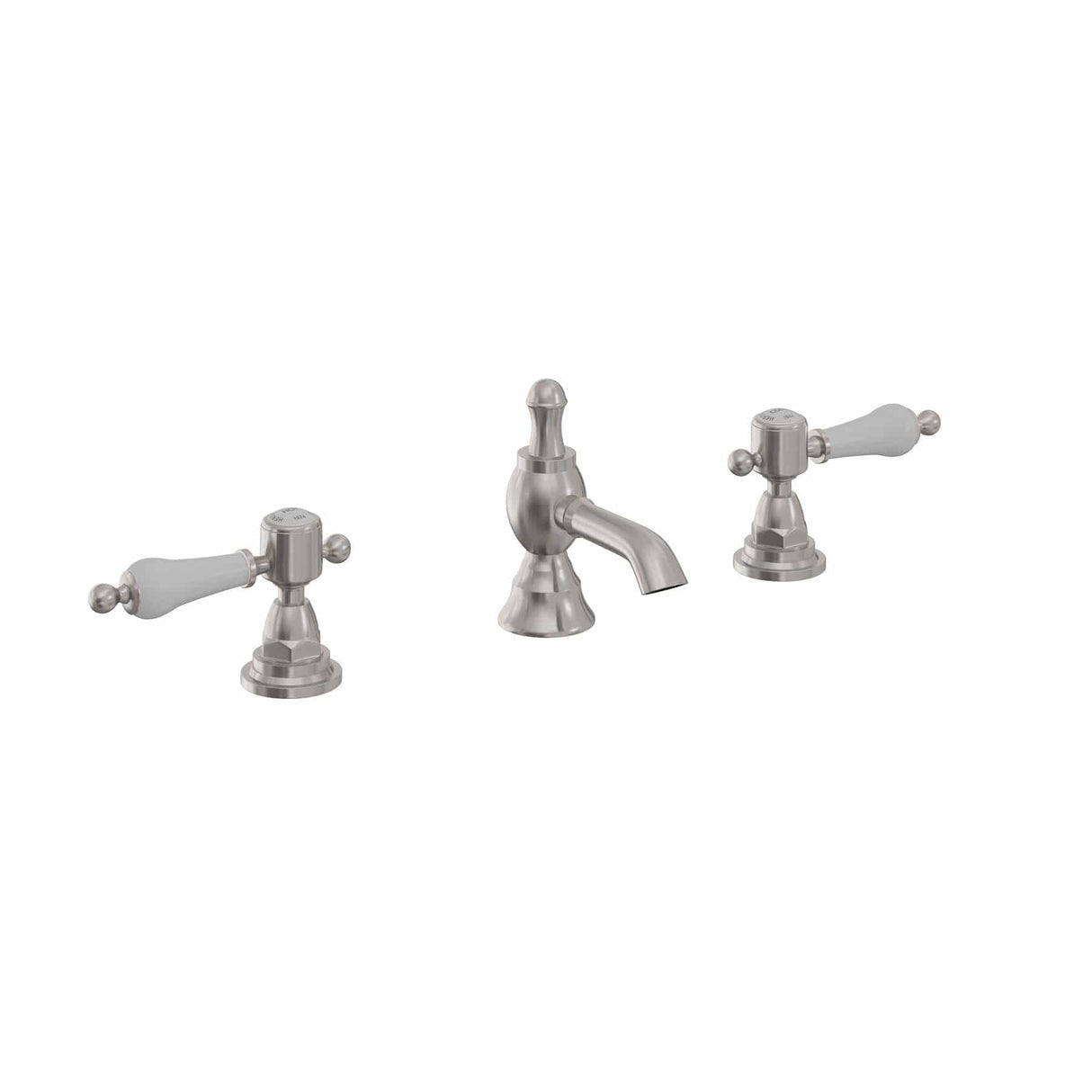 Heritage 3 Tap Hole Basin Set Brushed Nickel Heritage Glastonbury 3 Tap Hole Basin Mixer Tap