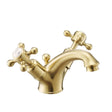 JTP Mono Basin Tap Brushed Brass JTP Grosvenor Cross Mono Basin Mixer Tap with Pop Up Waste