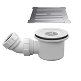 Aquarius Shower Tray Waste Chrome / White Aquarius Urbano 90mm Shower Waste with Square Grill for 32mm Slimline Trays