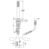 Crosswater Shower Handset Crosswater MPRO Follow Me Round Shower Handset and Hose