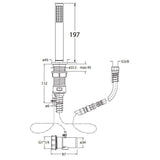 Crosswater Shower Handset Crosswater MPRO Follow Me Round Shower Handset and Hose