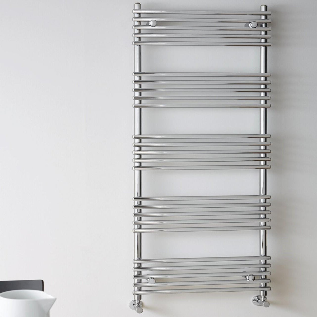 Vogue Tune Straight Designer Towel Radiator in Chrome – UK Bathroom Store