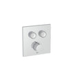 Roca Concealed Shower Valve Chrome Roca T-3000 Square Bath Shower Mixer with Built-In Valve