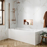 Crosswater Bath Screen Crosswater Clear 6 Hinged Bath Screen