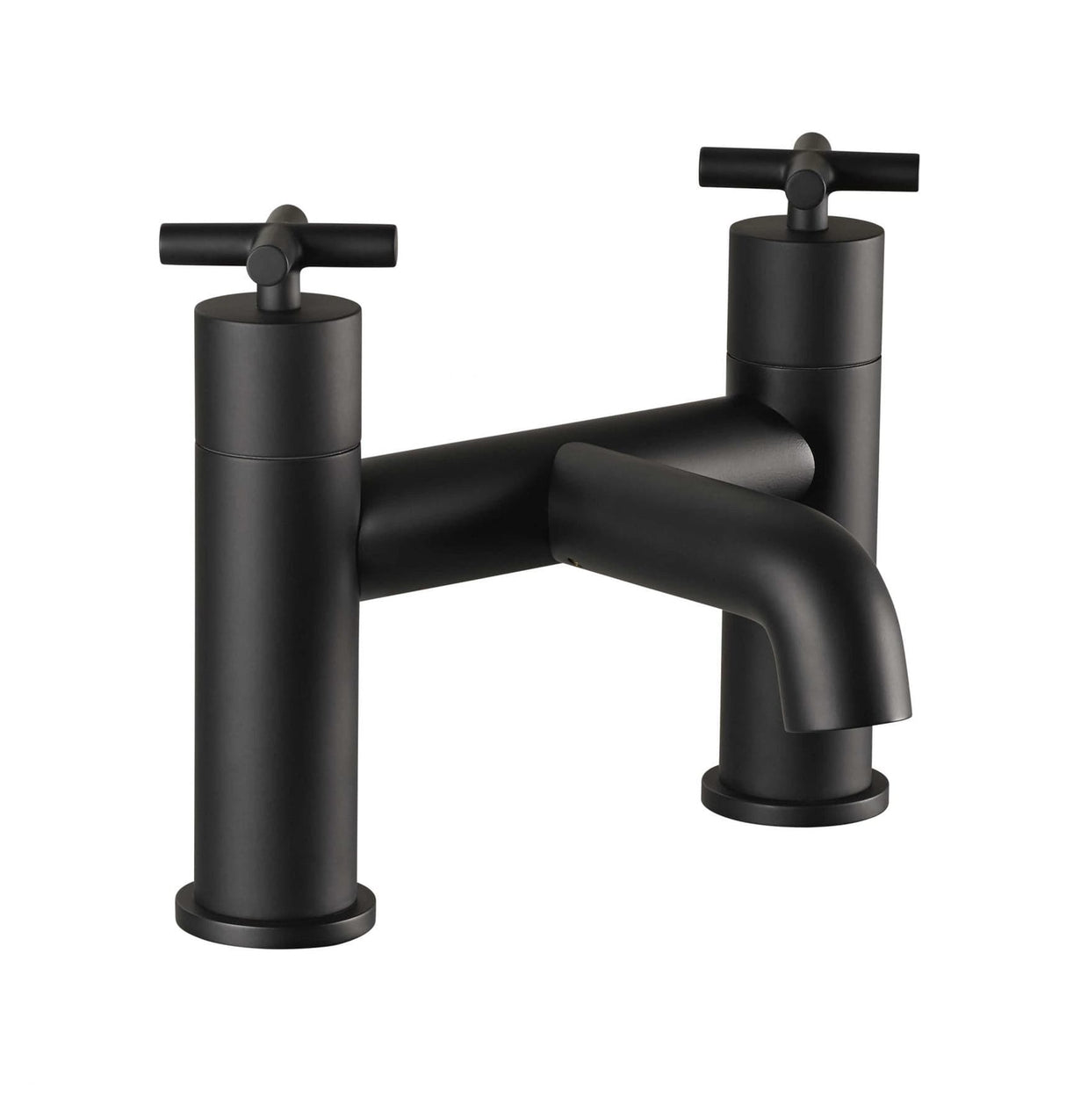 JTP Bath Mixer Matt Black JTP Solex Deck Mounted Bath Mixer Tap