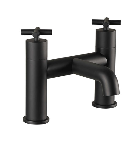JTP Bath Mixer Matt Black JTP Solex Deck Mounted Bath Mixer Tap