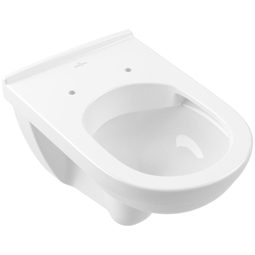 Villeroy & Boch Wall Hung Toilet Villeroy & Boch O.novo Wall Hung Rimless DirectFlush Toilet with Soft Close Seat