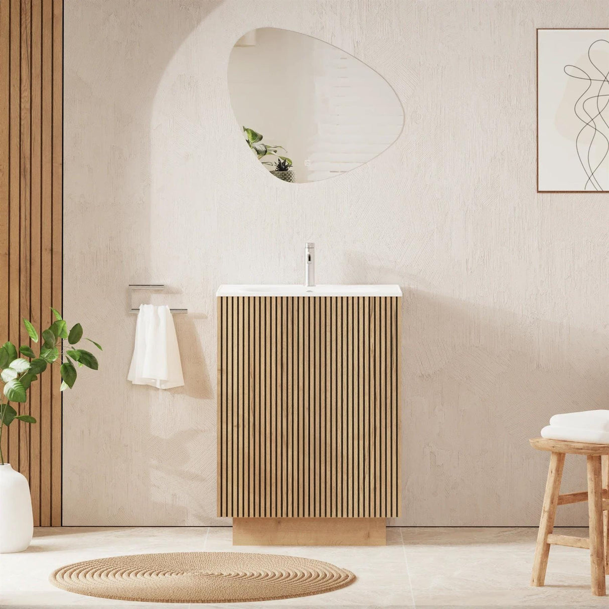 Crosswater Floor Standing Vanity Unit Modern Oak / 1 Crosswater Limit 600mm Floorstanding Vanity Unit with Basin