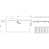 Laufen Laufen Marbond PRO Rectangular Tray with Waste in White