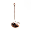 Vado Basin Waste Brushed Bronze/Black Booth & Co. Axbridge Ceramic Plug and Chain Basin Waste