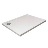 Aquarius Bathrooms Rectangle Shower Tray 1300x800mm Aquarius Urbano Rectangular 45mm Stone Resin Shower Tray in White