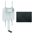 Crosswater Concealed Cistern Venue Plate in Matt Black Crosswater Dual Flush Slimline Concealed Cistern Set with Flush Plate  - 508 x 80 x  550mm