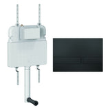 Crosswater Concealed Cistern Venue Plate in Matt Black Crosswater Dual Flush Slimline Concealed Cistern Set with Flush Plate  - 508 x 80 x  550mm