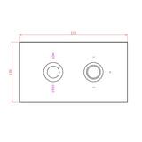 Sagittarius Concealed Shower Valve Sagittarius Ergo Lever 2 Outlet, 2 Handle Concealed Thermostatic Shower Valve