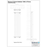 Eastbrook Rivassa Traditional 3 Column Radiator in Matt Black