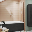 Aquarius Bathrooms Bath Screen Chrome Aquarius LevAqua Straight 6mm Hinged Bath Screen 1400 x 800mm