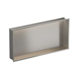 Croswwater Shower Niche Brushed Stainless Steel Crosswater Square Shower Niche with LED - 610 x 305 x 80mm for Stud Walls